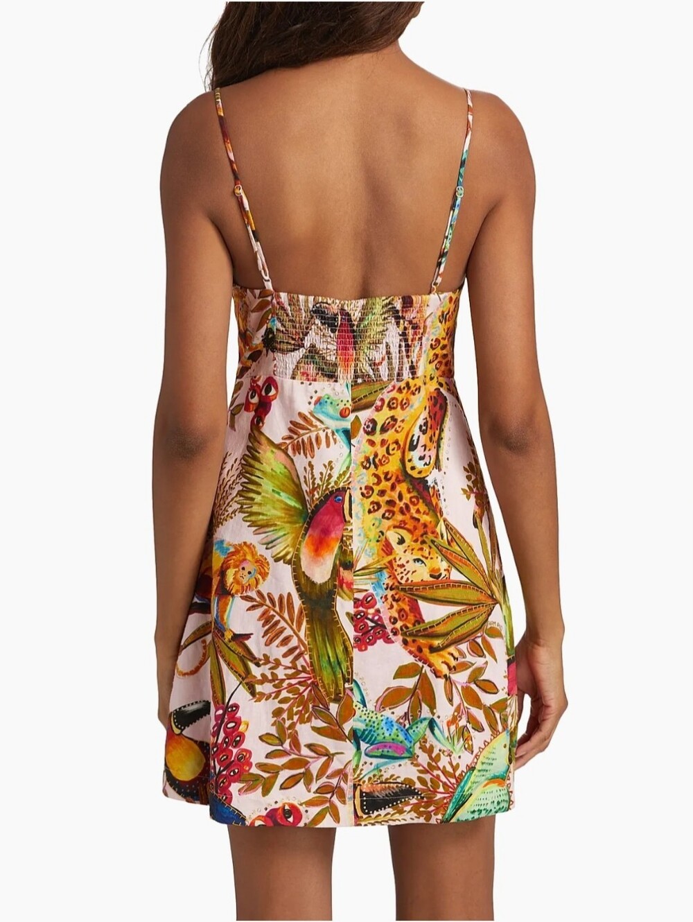 Farm Rio Into The Jungle Ruffled Minidress. - Picture 4 of 14